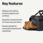 Amazon Essentials Lightweighted Carry-on Duffel with Wet pocket & Shoe Compartment 20 inches Black