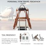 Shrrie Leather 17 inch Laptop Backpack for Women, Large Travel Backpack Purse for Casual Daypack College Work Bag