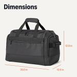 Amazon Essentials Lightweighted Carry-on Duffel with Wet pocket & Shoe Compartment 20 inches Black