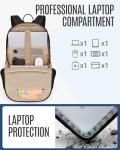 LIGHT FLIGHT Travel Laptop Backpack for 17.3" laptop, Carry on Backpack with USB Charging Hole, Water Resistant College Bookbag, Large Capacity Computer Backpacks for Work, Black