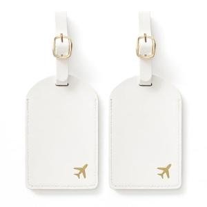 toTravelGear Luggage Tags for Suitcases, PU Leather Travel Tags for Luggage.(Cream)