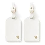 toTravelGear Luggage Tags for Suitcases, PU Leather Travel Tags for Luggage.(Cream)