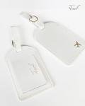 toTravelGear Luggage Tags for Suitcases, PU Leather Travel Tags for Luggage.(Cream)