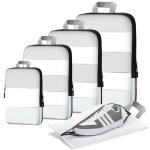 XBLGX Compression Packing Cubes, 5-Piece Set Travel Organizer Boxes, Compressible Luggage Cubes With Zipper for Women/Men - Essential Travel Accessories