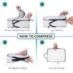 XBLGX Compression Packing Cubes, 5-Piece Set Travel Organizer Boxes, Compressible Luggage Cubes With Zipper for Women/Men - Essential Travel Accessories