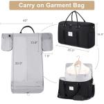 Scothen Convertible Travel Garment Bag,Carry On Garment Duffle Bag with Toiletry and Shoe bag,Garment Bags for Travel,2 in 1 Hanging Dress Suitcase Suit Travel Bags for Women with USB Charging Port