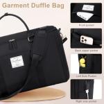 Scothen Convertible Travel Garment Bag,Carry On Garment Duffle Bag with Toiletry and Shoe bag,Garment Bags for Travel,2 in 1 Hanging Dress Suitcase Suit Travel Bags for Women with USB Charging Port