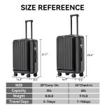 20 Inch Front Opening Cabin Suitcase Spinner Wheel Travel Rolling Luggage For Men Women Trolley Case With TSA Lock,USB Charging