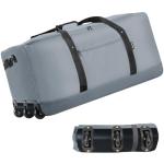 Finnhomy 120L Foldable Rolling Duffel Bag with 3 Wheels, Light Weight Travel Duffel bag with Large Loading Capacity, 32 inch Rolling Duffel bag with Shoulder Strap for Travel Camping Sports, Grey