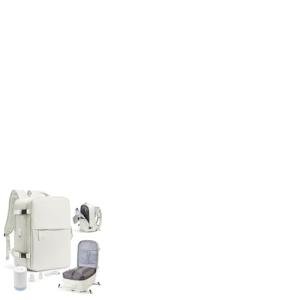 Vacuum Seal Travel Backpack with Air Pump,Compression Vacpack Waterproof Carry On Backpack for Travel Women Men with Vacuum System,Airlines Approved Daypack Laptop Space Saver Bags,MoonWhite