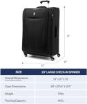 Travelpro Maxlite 5 Softside Expandable Checked Luggage with 4 Spinner Wheels, Lightweight Suitcase, Men and Women, Mocha, Checked Large 29-Inch