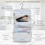 Foxy Traveler 9 Set Packing Cubes - Suitcase Organizer, Cute Packing Cubes, Travel Bags Organizer for Luggage with Hanging Toiletry and Shoe Bag, Travel Essentials for Women, Men and Kids -Stripe