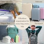 Foxy Traveler 9 Set Packing Cubes - Suitcase Organizer, Cute Packing Cubes, Travel Bags Organizer for Luggage with Hanging Toiletry and Shoe Bag, Travel Essentials for Women, Men and Kids -Stripe