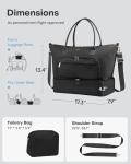 HOTOR Travel Duffle Bag for Women - Carry on Bag with Toiletry Pouch & Shoe Compartment, Large Overnight Weekender Bags for Gym, Business Trips, Sports and Hospital, Black, 17.3" x 7.9" x 13.4"