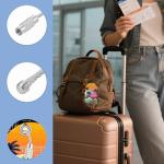 Retro Wave Ocean Sunset Luggage Tag, 3 Pack Luggage Tags for Suitcases, Cute Suitcase Tags Identifiers Bag Tags with Privacy Flap, Baggage Name Tag for Women Men Luggage Backpacks & Bags