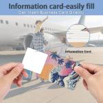 Retro Wave Ocean Sunset Luggage Tag, 3 Pack Luggage Tags for Suitcases, Cute Suitcase Tags Identifiers Bag Tags with Privacy Flap, Baggage Name Tag for Women Men Luggage Backpacks & Bags