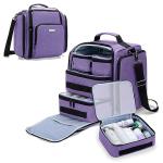 BAFASO Large Travel Toiletry Bag with 4 Removable Pouches, Multifunctional Makeup Bag Hair Bag for Toiletry and Makeup Supplies, Purple
