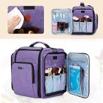 BAFASO Large Travel Toiletry Bag with 4 Removable Pouches, Multifunctional Makeup Bag Hair Bag for Toiletry and Makeup Supplies, Purple