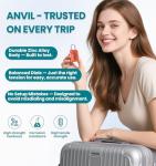 ANVIL TSA Approved Luggage Lock - 4 Digit Combination, 10,000 Combinations, Easy-Read Password Window, Travel Lock for Suitcases, Backpacks, Gym & Student Lockers, Baggage (Orange 2 Pack)