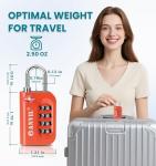 ANVIL TSA Approved Luggage Lock - 4 Digit Combination, 10,000 Combinations, Easy-Read Password Window, Travel Lock for Suitcases, Backpacks, Gym & Student Lockers, Baggage (Orange 2 Pack)