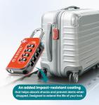 ANVIL TSA Approved Luggage Lock - 4 Digit Combination, 10,000 Combinations, Easy-Read Password Window, Travel Lock for Suitcases, Backpacks, Gym & Student Lockers, Baggage (Orange 2 Pack)