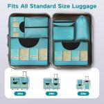 FREEAMG Packing Cubes 8 Set Suitcase Packing Cubes Breathable Mesh Travel Cubes Organizer for Packing Lightweight Vacation Travel Essentials Accessories (Green)