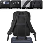 MOZETO TSA Approved Carry On Backpack, Extra Large Tactical Travel Backpack for Men, Airplane Approved Weekender Bag, Water Resistant Lightweight Laptop Daypack for Flight, Black