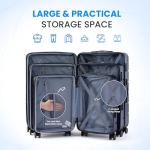 Simple Deluxe 28 Inch Expandable Hardside Carry On with Spinner Wheels & TSA Lock, ABS Hard Shell Lightweight Rolling Luggage Suitcase, Blue