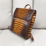 Genuine Crocodile Leather Backpack for Men Stylish Business Laptop Bag Large Capacity Travel Backpack