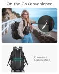 BAGSMART Womens Backpack Carry On Flight Approved, Travel Backpack for Women with Waist Bag,Traveling Lightweight Weekender Casual Daypack 17.3" Laptop Work Back pack Personal Item Bag,Champagne