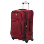 SwissGear Sion Softside Expandable Luggage – Carry-On Suitcase with 360 Degree Wheels & Retractable Handle – 21 Inch, Perfect for 1-3 Night Trips – Burgundy