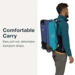 Osprey Daylite 40L Wheeled Carry On Collapsible Travel Duffel Bag, Lightweight Rolling Suitcase, Night Shift Blue