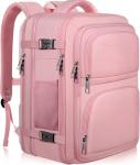 YGSNTG Travel Backpack for Women, 52L Carry On Backpack, Extra Large Expandable Travel Bag, 18.4 Inch TSA Flight Approved Luggage Personal Item Size with USB, Teacher Business Daypack, Pink