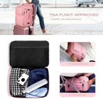 YGSNTG Travel Backpack for Women, 52L Carry On Backpack, Extra Large Expandable Travel Bag, 18.4 Inch TSA Flight Approved Luggage Personal Item Size with USB, Teacher Business Daypack, Pink