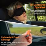 Vzpeun Neck Pillow for Travel - Hooded Memory Foam Plane Pillow for Airplane, Office, Cars Sleeping, Road Trip, Long Flights, Portable Plane Accessories, Includes Eye Mask & Earplugs Pink