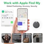 Air Tracker Tags-4 Pack: Smart Bluetooth Tracker, Item Finder Works with Apple Find My (iOS Only) App, Trakcer Tag Locator for Keys, Luggage, Satchel, weTag mini. (Not for Android Devices)