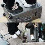 ROAMING Zipperless Luggage 28 Inch with Aluminum Frame, Checked-Large Lightweight 3-Layer PC Hard Shell Suitcase with Spinner Wheels, Metal Travel Luggage with Three TSA Locks, gray