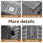 ROAMING Zipperless Luggage 28 Inch with Aluminum Frame, Checked-Large Lightweight 3-Layer PC Hard Shell Suitcase with Spinner Wheels, Metal Travel Luggage with Three TSA Locks, gray