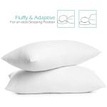 Nestl 2 Pack Toddler Pillow for Sleeping 13 x 18, Small Kids Pillow for Travel, Car, School, Nap, & Toddler Bed, Machine Washable Soft Cotton Child 2 Year Old and Up - White