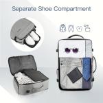 Gieury 60L Backpack, Extra Large Travel Backpack for Men & Women, Expandable Big Capacity For Airplanes, Travel Gifts for Men Women, Fits 18.4 Inch Laptop, Luggage Suitcase Daypack Bag, Grey