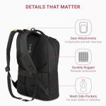 SwissGear Cecil 5505 Laptop Backpack, Black/Gold, 18-Inch