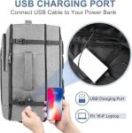 Gieury 60L Backpack, Extra Large Travel Backpack for Men & Women, Expandable Big Capacity For Airplanes, Travel Gifts for Men Women, Fits 18.4 Inch Laptop, Luggage Suitcase Daypack Bag, Grey