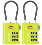 ANVIL TSA Approved Luggage Locks – High Security TSA008 Combination Travel Locks with Inspection Indicator for Suitcases and Backpacks. (2, Grass Green)