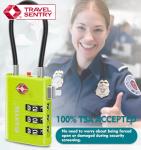 ANVIL TSA Approved Luggage Locks – High Security TSA008 Combination Travel Locks with Inspection Indicator for Suitcases and Backpacks. (2, Grass Green)