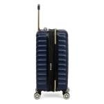 Kenneth Cole REACTION Madison Square Lightweight Hardside Chevron Expandable Spinner Luggage, Navy, 20-Inch Carry On