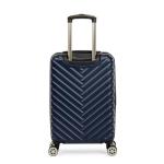 Kenneth Cole REACTION Madison Square Lightweight Hardside Chevron Expandable Spinner Luggage, Navy, 20-Inch Carry On