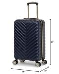 Kenneth Cole REACTION Madison Square Lightweight Hardside Chevron Expandable Spinner Luggage, Navy, 20-Inch Carry On