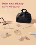 Marscamd Travel Toiletry Bag for Women, Waterproof Makeup & Cosmetic Organizer with Leakproof Pockets for Bathroom or Vanity Use, Black