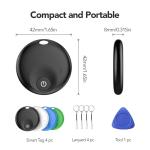 Air Tracker Tags-4 Pack: Bluetooth Tracker Tag, Item Finder Works with Apple Find My App, Trakcer Tag Locator for Your Keys, Wallet, Luggage, Backpack, and More.