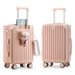 20 Inch Carry on Luggage Carry-on with Cup Holder & USB Port, Luggage with Airline Approved TSA Lock, Softside Lightweight carry on luggage 22 x 14 x 9 airline approved 360° Spinner Double Wheels